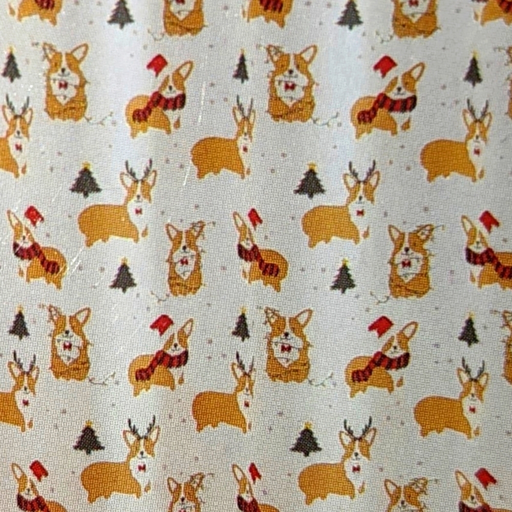Christmas Corgi Shower Curtain